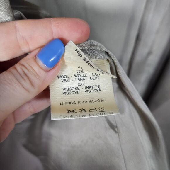 JAEGER Vintage Neutral Tan Wool Blend Blazer Jacket 10 - Picture 7 of 10